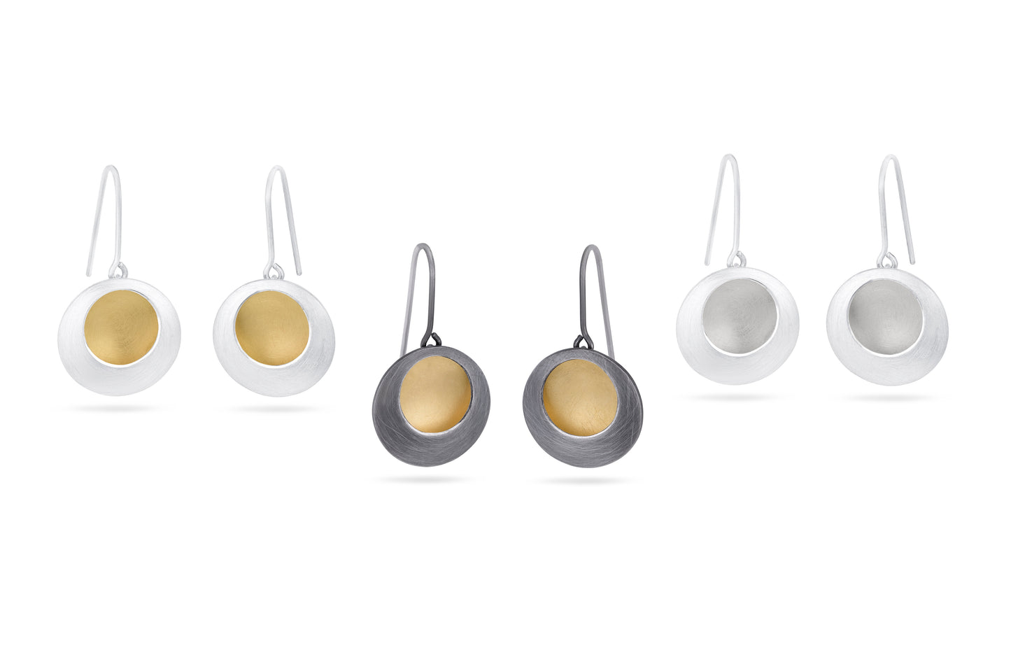 Pebble Solid Silver Drop Earrings