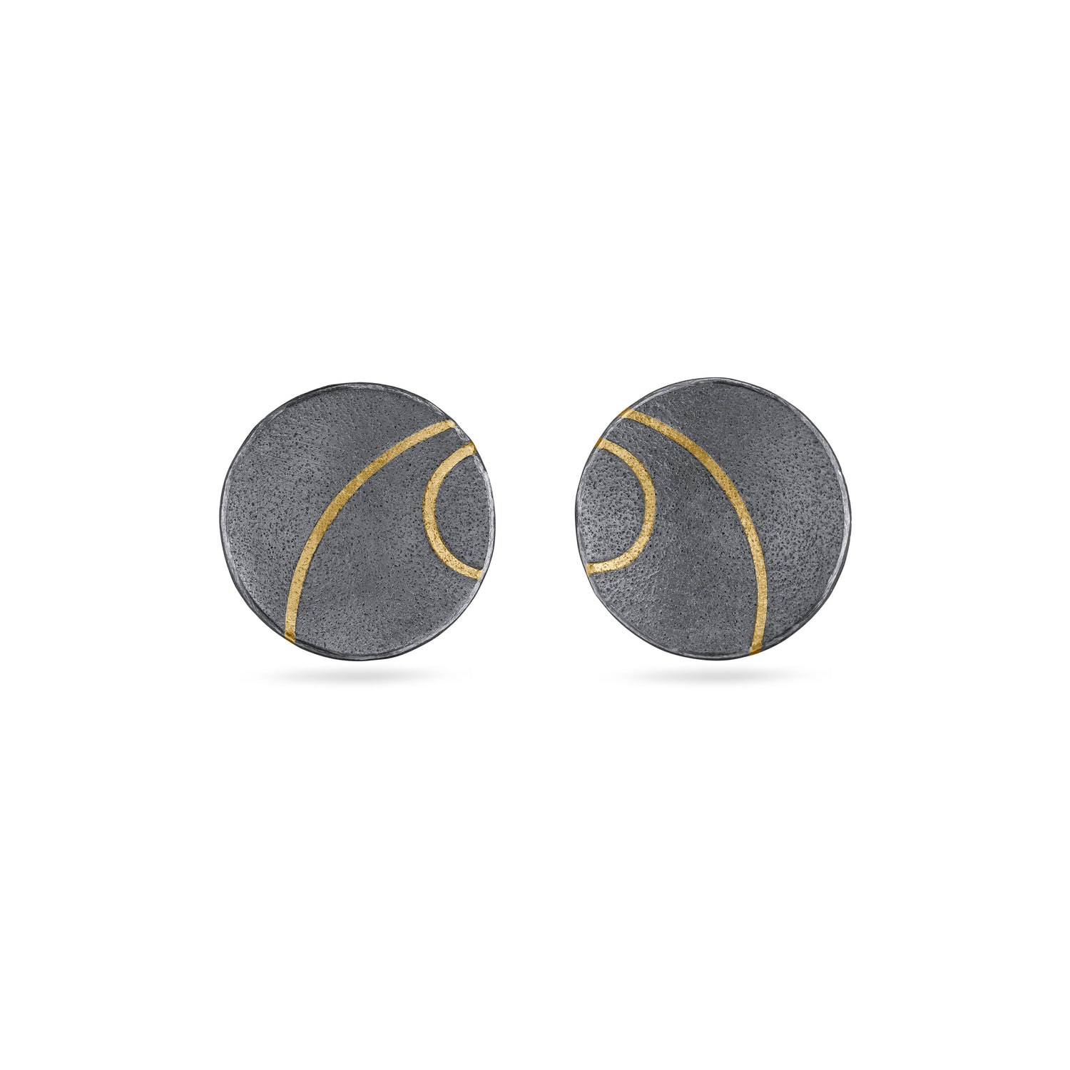 Mixed metal earrings from Hannah Souter Handmade Jewellery.