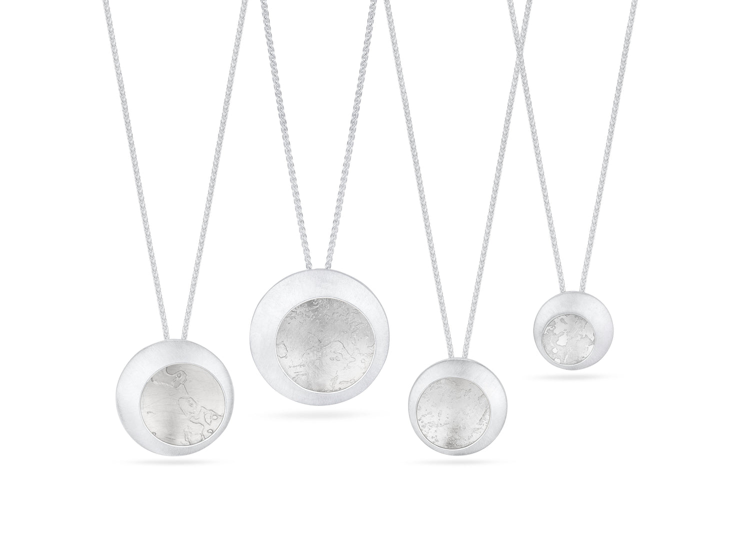Sterling silver necklaces from Hannah Souter Handmade Jewellery.
