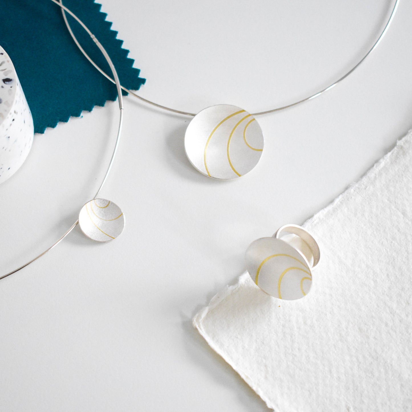 Lunar Sterling Silver Pendant from Hannah Souter Handmade Jewellery.