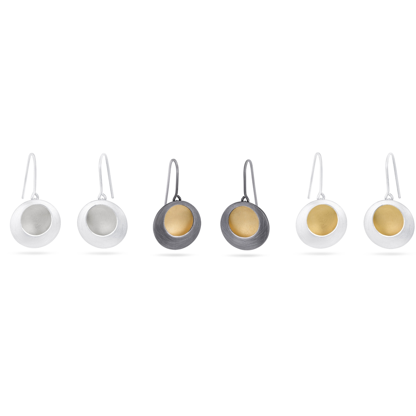 Pebble Solid Silver Drop Earrings