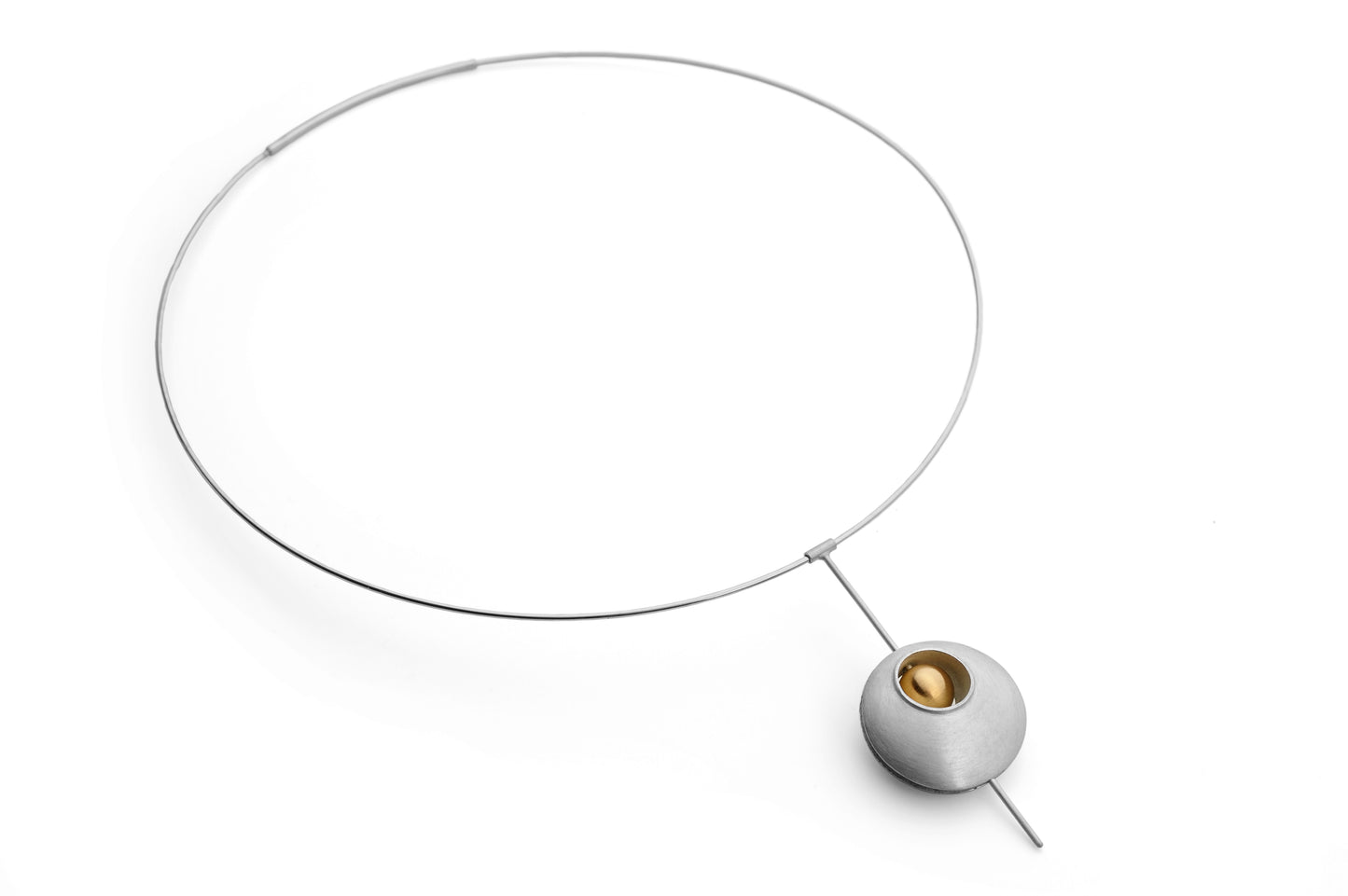 Gold and Silver Statement Necklace from Hannah Souter Handmade Jewellery.