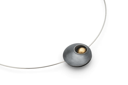 Gold and Silver Neckwire Necklace from Hannah Souter Handmade Jewellery.