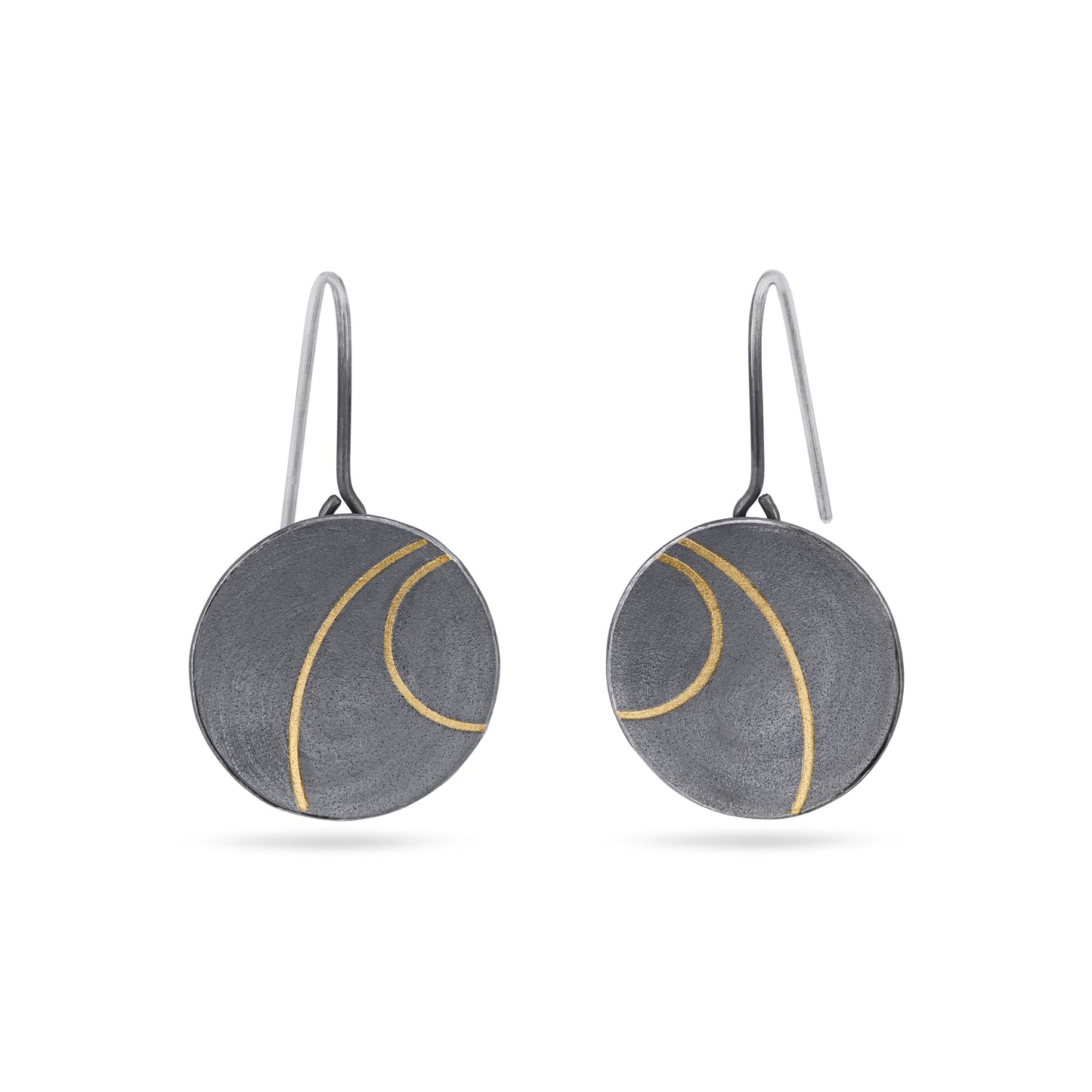 Lunar Drop Oxidised Earrings from Hannah Souter Handmade Jewellery.