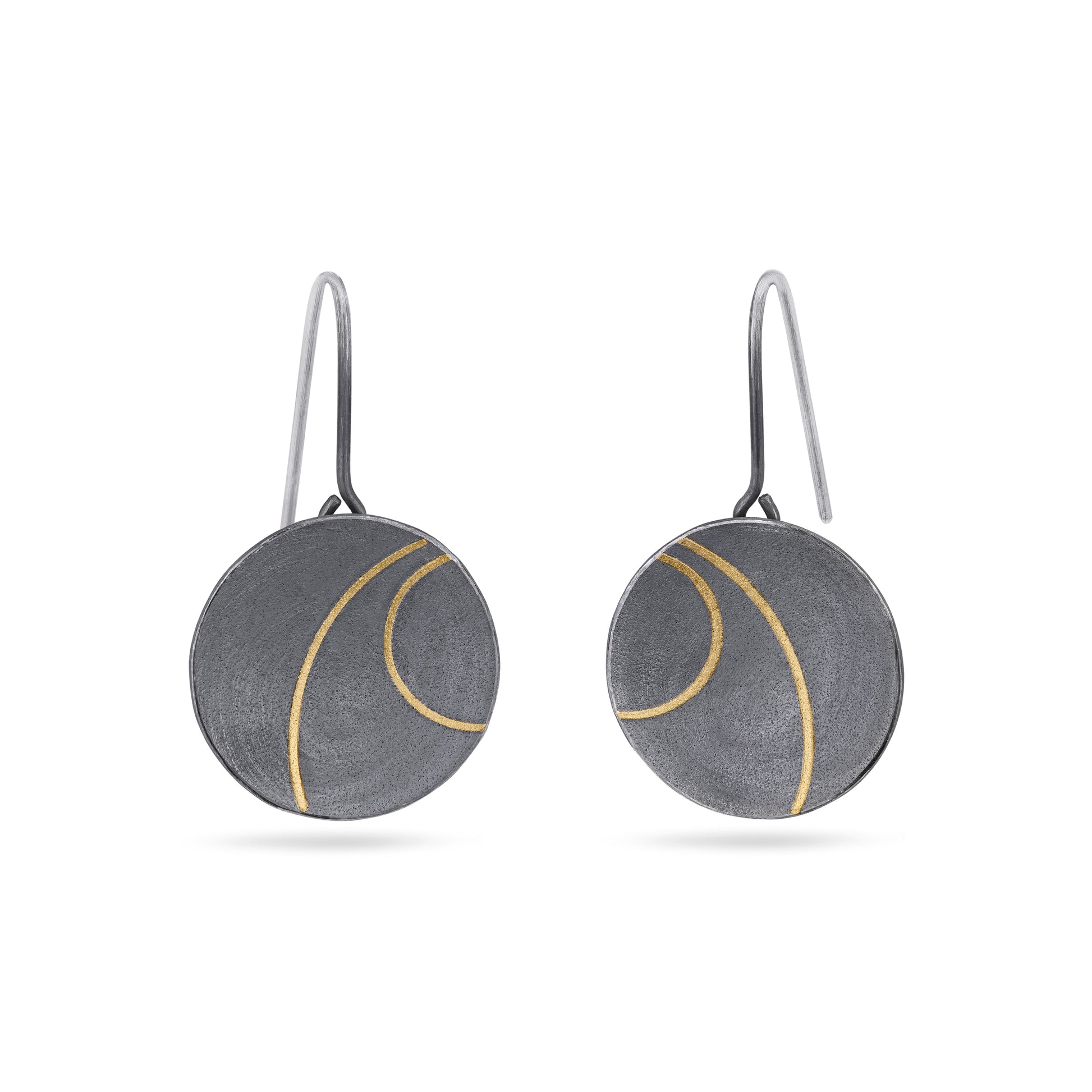 Lunar Drop Oxidised Earrings from Hannah Souter Handmade Jewellery.