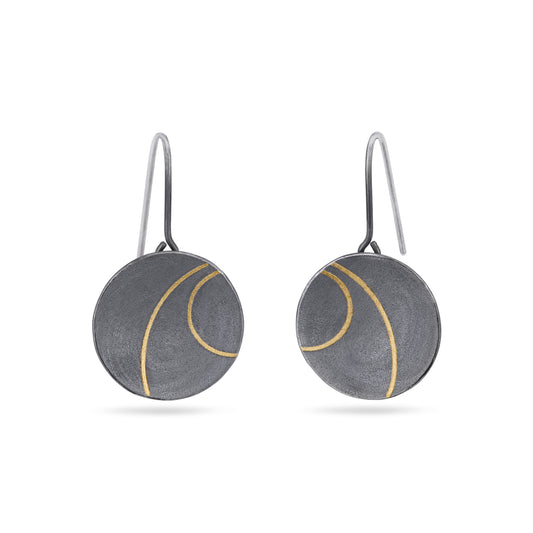 Lunar Drop Oxidised Earrings from Hannah Souter Handmade Jewellery.
