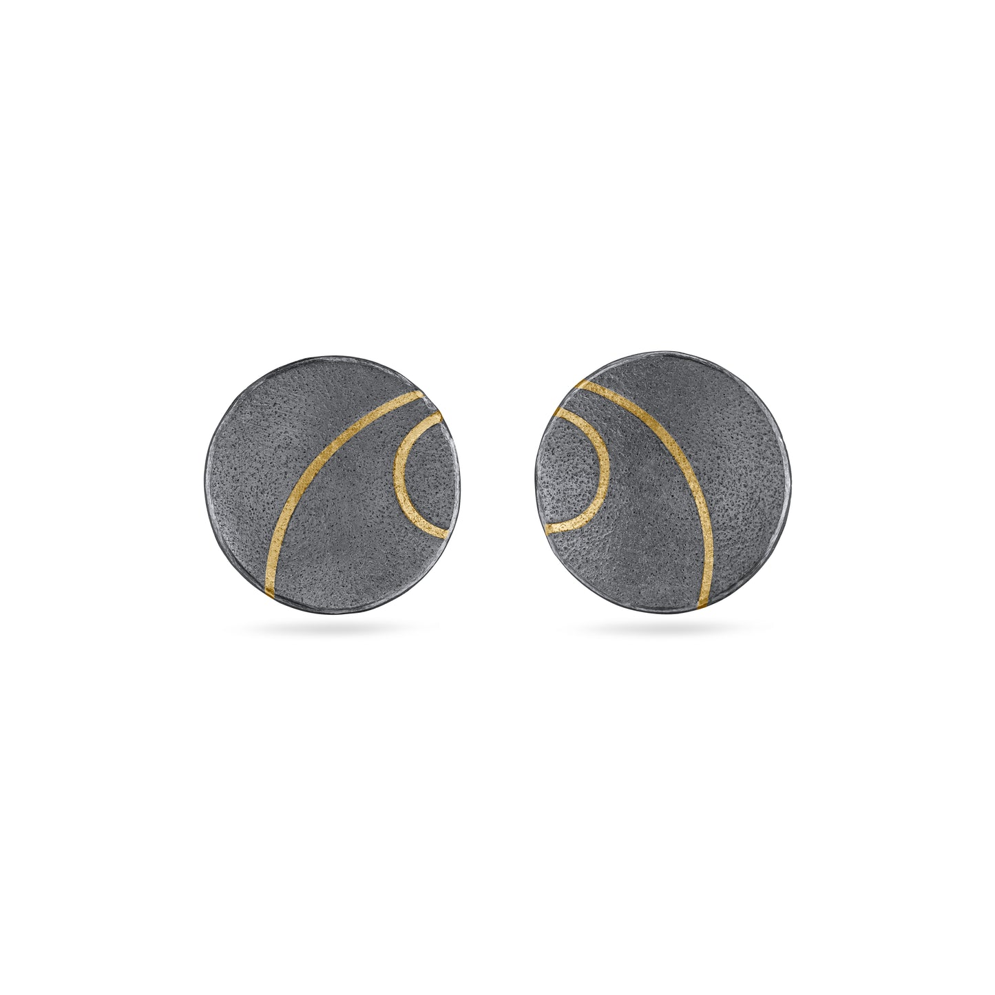 Lunar Oxidised Silver Earrings from Hannah Souter Handmade Jewellery.