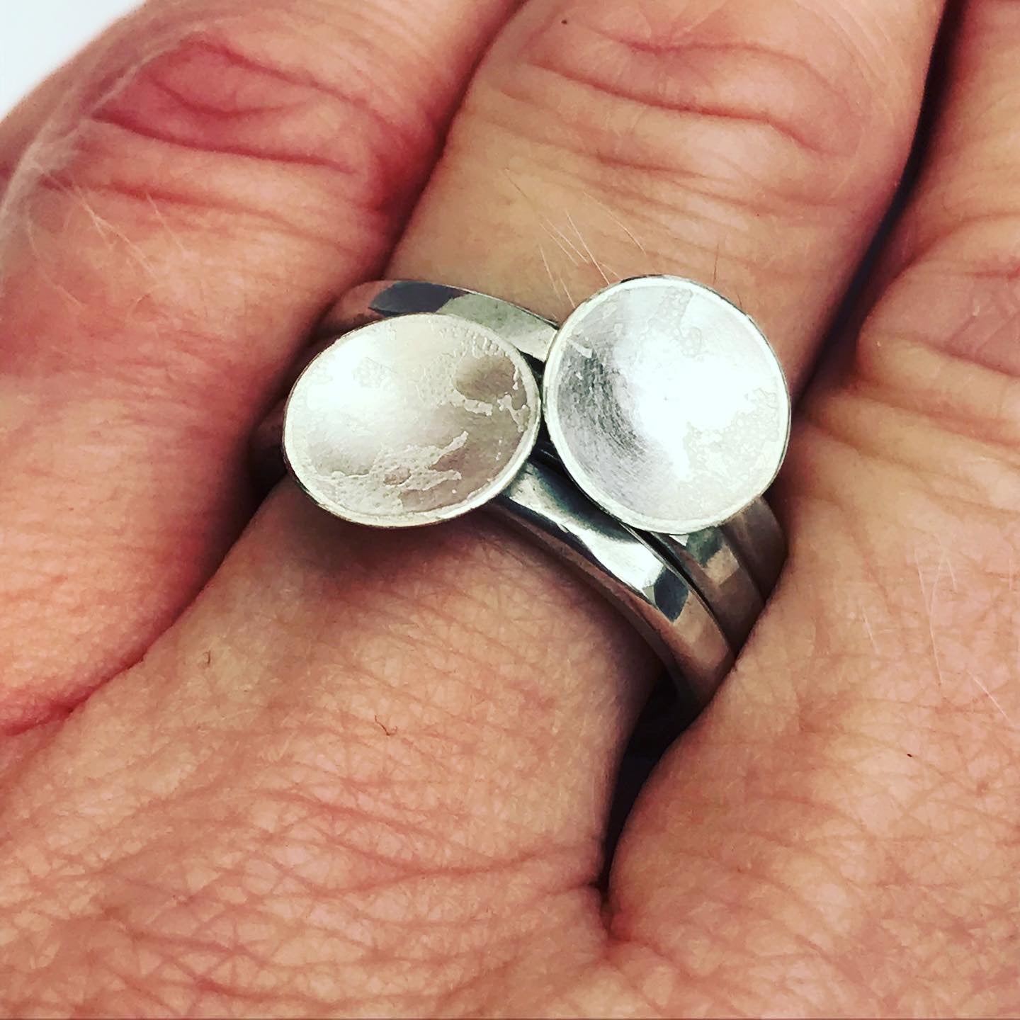 Silver Stacking Rings from Hannah Souter Handmade Jewellery.
