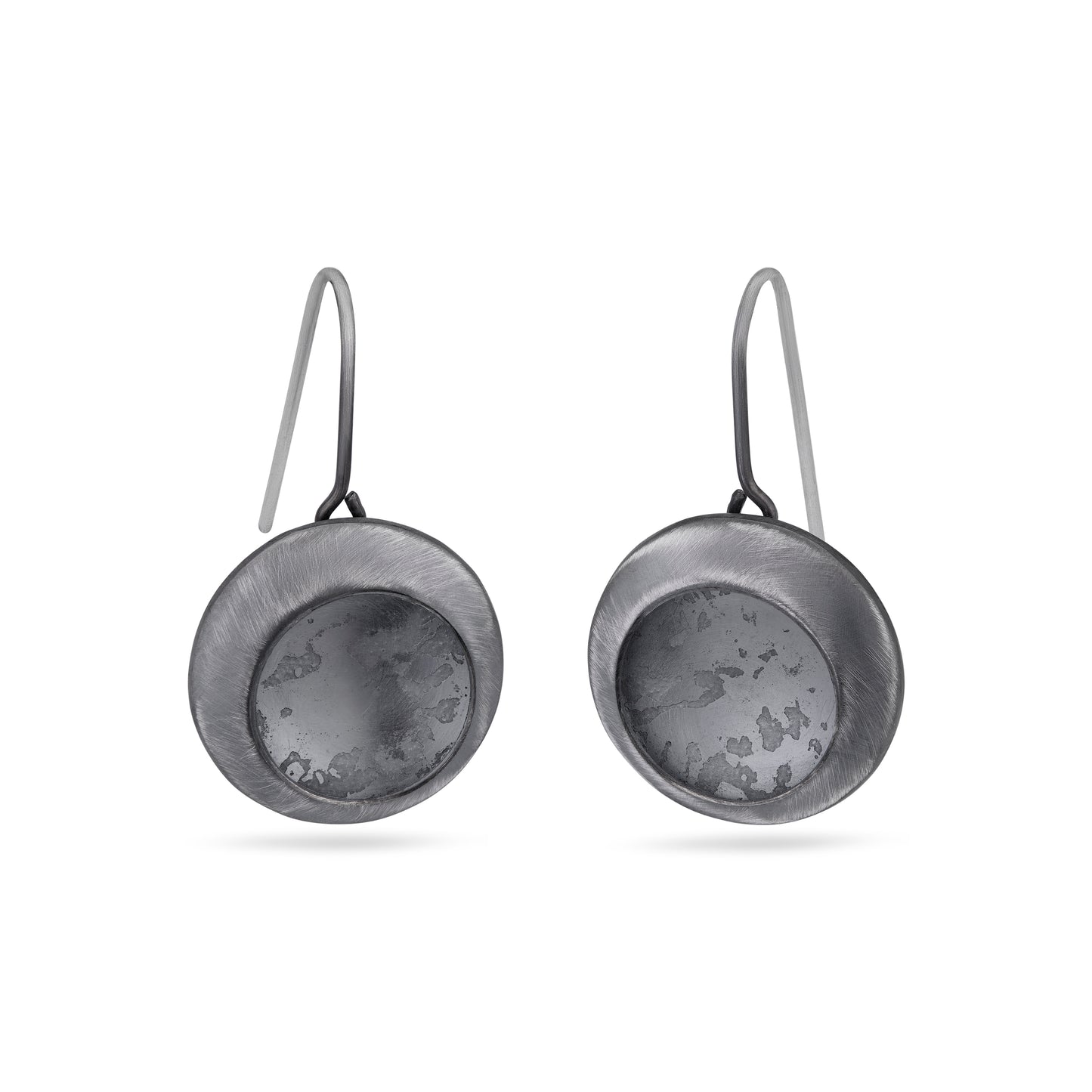 Etched Sterling Silver Dangle Earrings