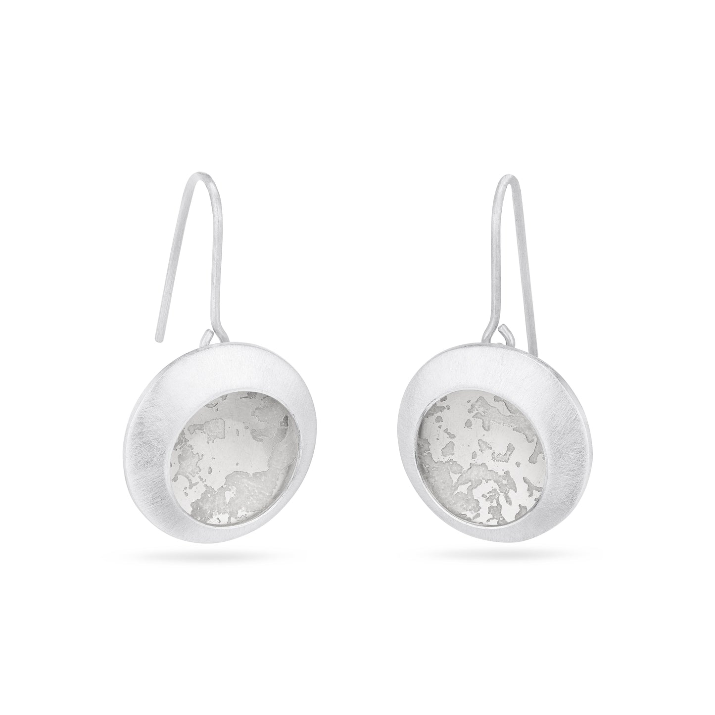 Etched Sterling Silver Dangle Earrings