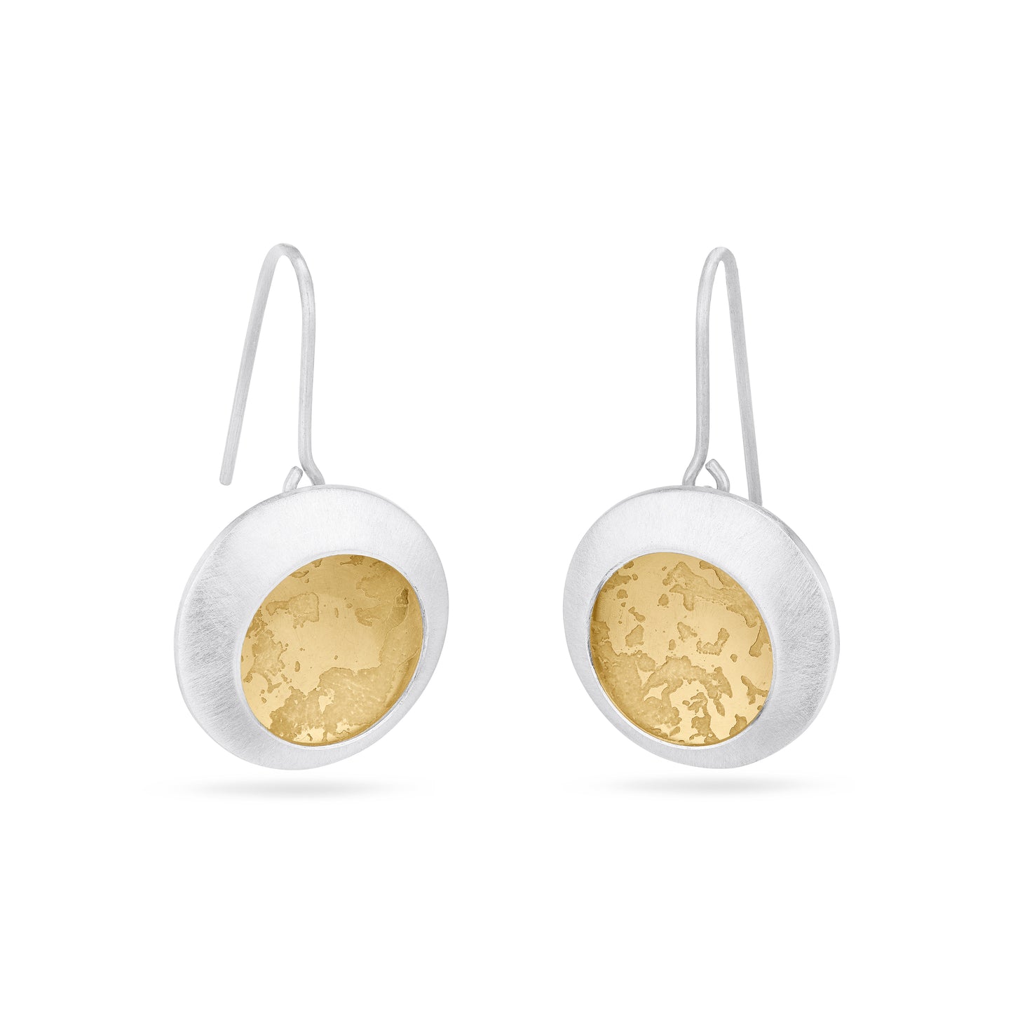 Etched Sterling Silver Dangle Earrings