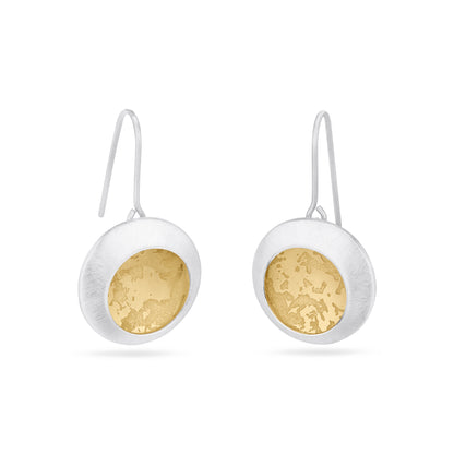 Etched Sterling Silver Dangle Earrings