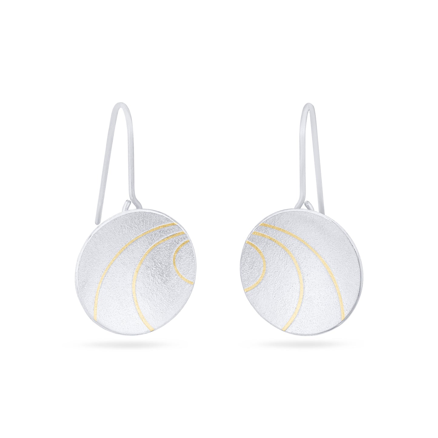 Lunar Sterling Silver Drop Earrings from Hannah Souter Handmade Jewellery.