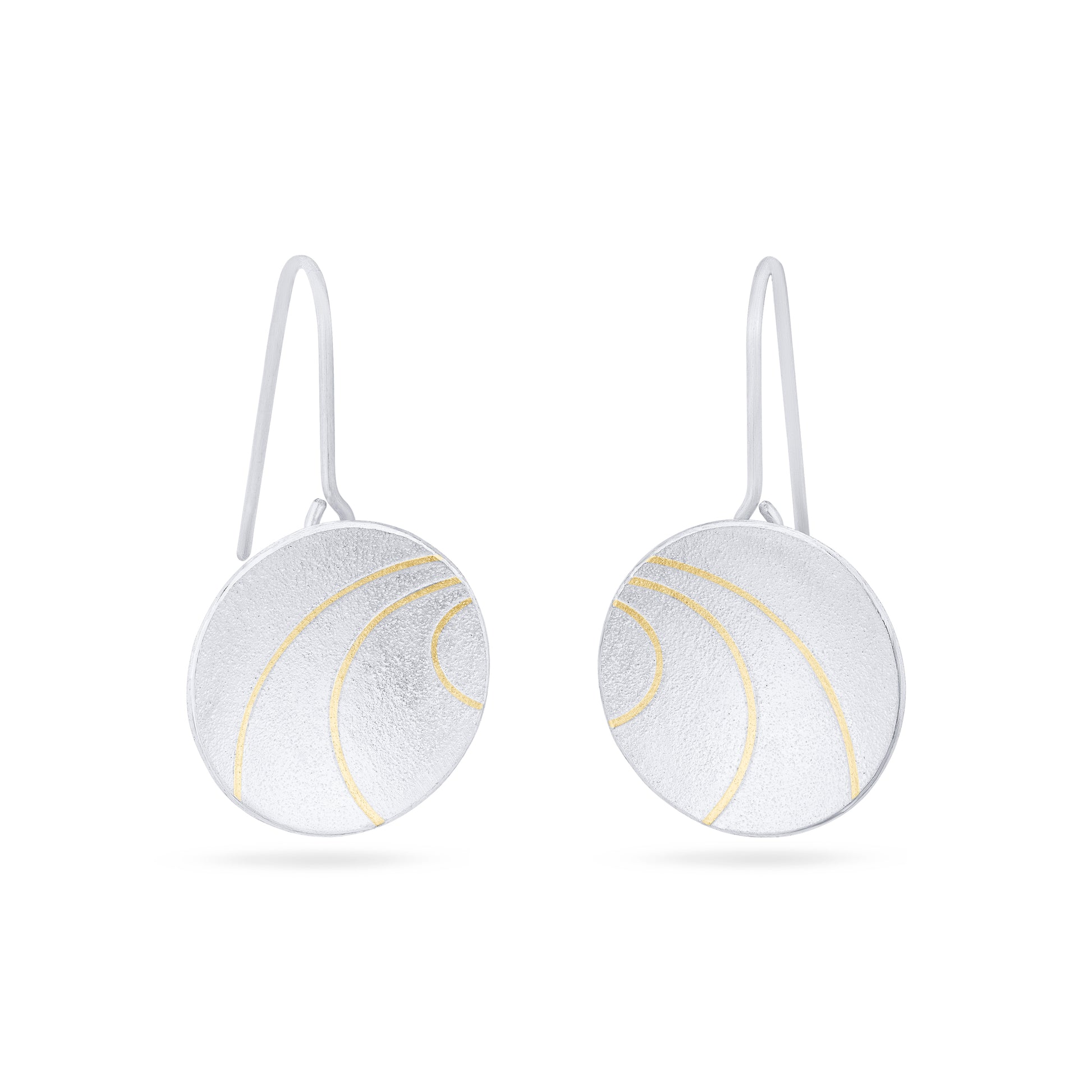 Lunar Sterling Silver Drop Earrings from Hannah Souter Handmade Jewellery.