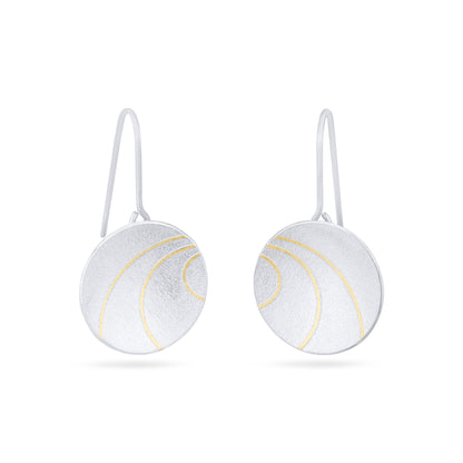 Lunar Sterling Silver Drop Earrings from Hannah Souter Handmade Jewellery.