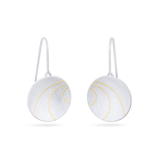 Lunar Sterling Silver Drop Earrings from Hannah Souter Handmade Jewellery.