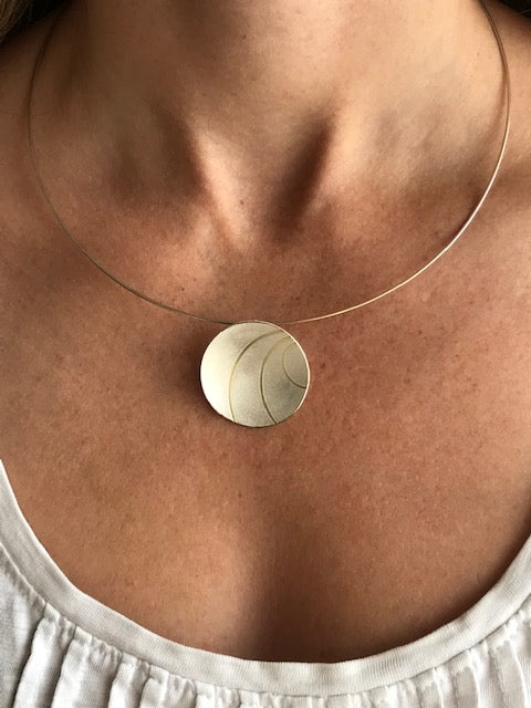 Lunar Sterling Silver Pendant from Hannah Souter Handmade Jewellery.