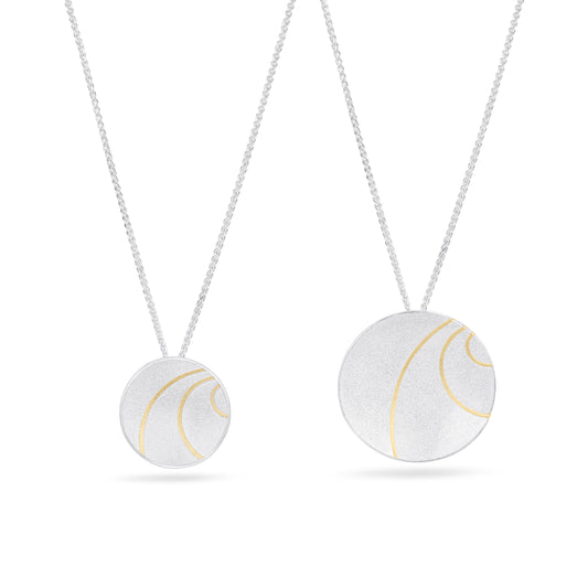 Lunar Sterling Silver Pendant from Hannah Souter Handmade Jewellery.